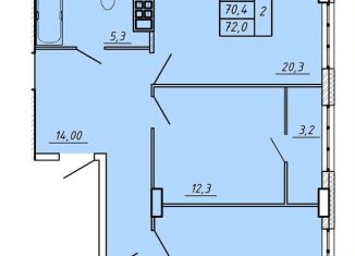 Продам двухкомнатную квартиру, 72 м2, Иваново