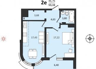 2-ком. квартира на продажу, 53.2 м2, Хабаровский край