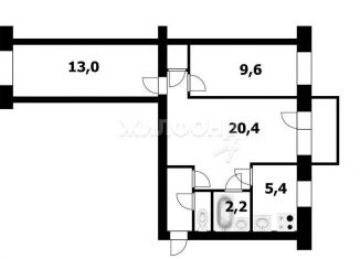 Продажа трехкомнатной квартиры, 55.6 м2, Новосибирск, улица Мичурина, 23, Центральный район