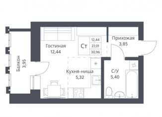 Продаю квартиру студию, 27 м2, Новосибирск, метро Заельцовская, Игарская улица, 40/2