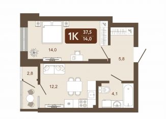 Продаю 1-ком. квартиру, 37.5 м2, Кемеровская область