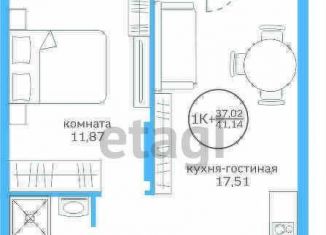 Продаю однокомнатную квартиру, 37 м2, Тюмень, Калининский округ, Краснооктябрьская улица, 16к1