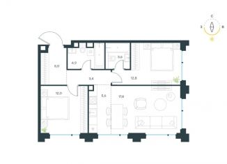 Продам 3-комнатную квартиру, 65.1 м2, Москва, метро Бауманская