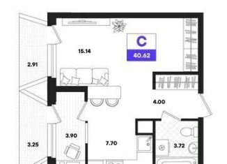 Продается квартира студия, 40.6 м2, Тюмень, Калининский округ, улица Бориса Прудаева, 7с2