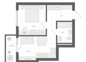 Продажа однокомнатной квартиры, 35.3 м2, Челябинск, Калининский район