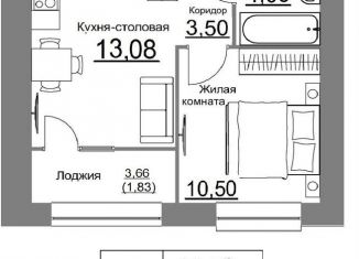 Продам 1-ком. квартиру, 34.7 м2, Калуга