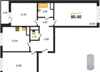 Продажа 3-комнатной квартиры, 80.4 м2, Воронеж, улица Шишкова, 140Б/6