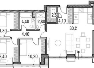 4-комнатная квартира на продажу, 102.6 м2, Москва, Южнопортовый район, Волгоградский проспект, 32/5к1