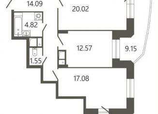 Продается двухкомнатная квартира, 76.5 м2, Подольск, Советская улица, 18к1