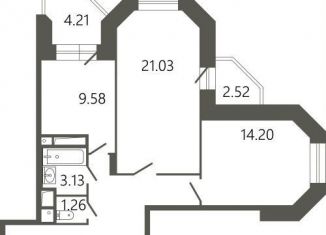 Продается 2-ком. квартира, 68.6 м2, Подольск, Советская улица, 18к1