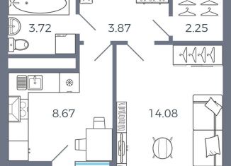 Продажа 1-ком. квартиры, 35.4 м2, Самарская область