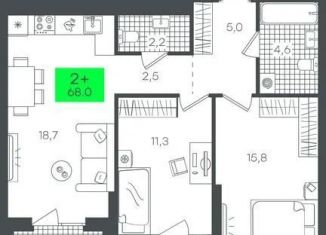 Продаю 2-комнатную квартиру, 68 м2, Тюменская область