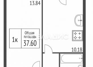 Продажа однокомнатной квартиры, 37.6 м2, Владимирская область, Северная улица