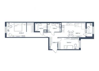 Продам 2-комнатную квартиру, 76.4 м2, Санкт-Петербург, Московский район