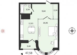 Продам 1-ком. квартиру, 51 м2, Хабаровский край, Быстринская улица, 2