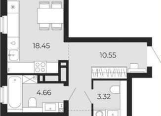 Продается 2-ком. квартира, 64.8 м2, Тюмень