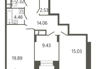 Продажа 2-комнатной квартиры, 69.1 м2, Подольск, Советская улица, 18к1