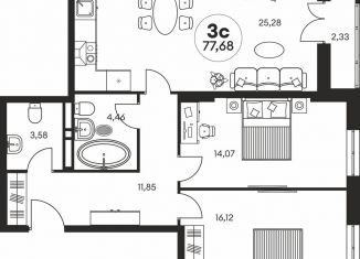 3-ком. квартира на продажу, 79 м2, Ростовская область