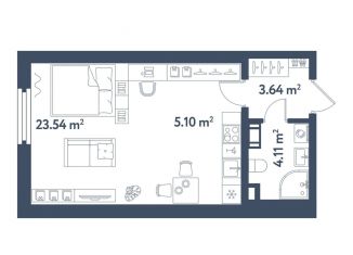 Продается квартира студия, 36.4 м2, Санкт-Петербург, Московский район