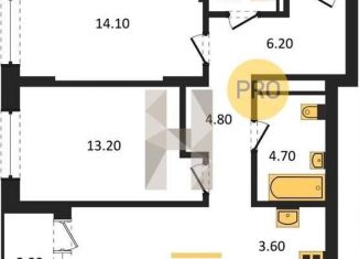 Продаю 2-ком. квартиру, 68.4 м2, Новосибирск, метро Сибирская