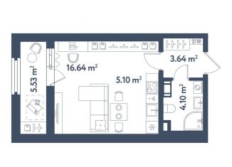 Продается квартира студия, 32.3 м2, Санкт-Петербург, метро Московские ворота