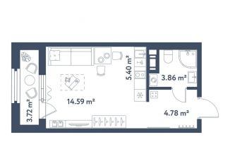 Продается квартира студия, 30.5 м2, Санкт-Петербург, Московский район