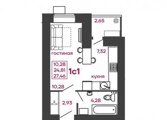 Продается 1-ком. квартира, 27.5 м2, Пензенская область