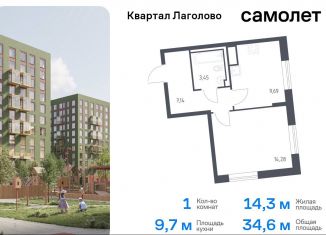 Продажа 1-комнатной квартиры, 34.6 м2, Ленинградская область