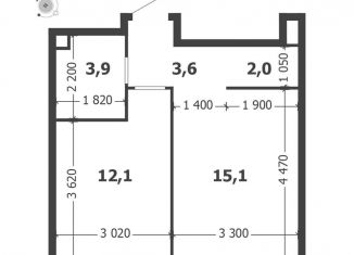 Продажа однокомнатной квартиры, 36.7 м2, Москва, 3-я очередь, к8, метро Нагатинская