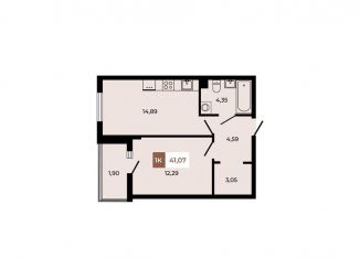 Продаю однокомнатную квартиру, 41.1 м2, поселок Темерницкий, ЖК Темерницкий