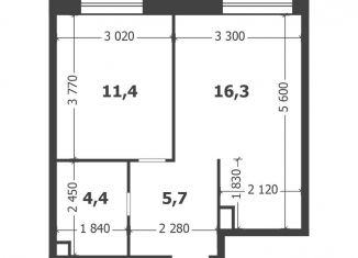 Продам 1-комнатную квартиру, 37.8 м2, Москва, ЮАО, 3-я очередь, к9