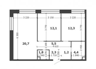 Продаю 2-ком. квартиру, 60.3 м2, Москва, 3-я очередь, к9, метро Автозаводская