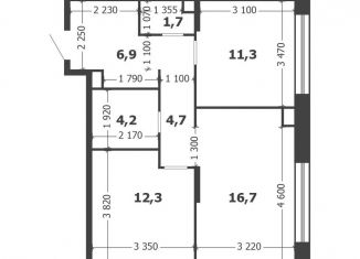 Продам двухкомнатную квартиру, 58.7 м2, Москва, 3-я очередь, к6, станция ЗИЛ