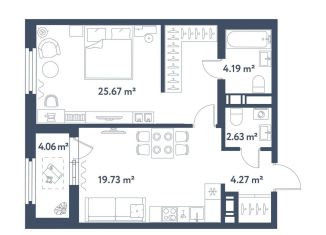 Продается 1-комнатная квартира, 58.5 м2, Санкт-Петербург, метро Электросила