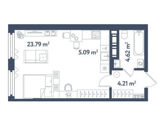 Квартира на продажу студия, 37.7 м2, Санкт-Петербург, Московский район