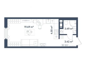 Продается квартира студия, 31.1 м2, Санкт-Петербург, Московский район