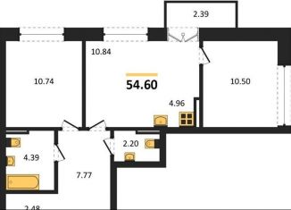 Продается 2-комнатная квартира, 54.6 м2, Новосибирск, Ленинский район, улица Титова, 48