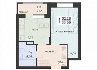 Продаю 1-ком. квартиру, 34 м2, Воронежская область