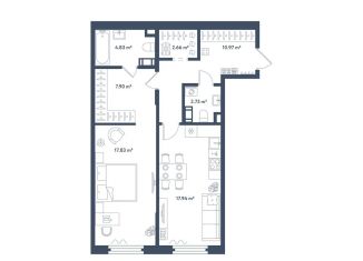 Продается 1-комнатная квартира, 64.9 м2, Санкт-Петербург, Московский район