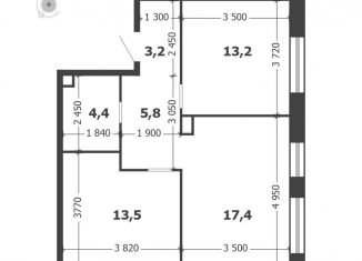 Продаю двухкомнатную квартиру, 57.5 м2, Москва, 3-я очередь, к9, метро Автозаводская