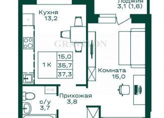 Продажа однокомнатной квартиры, 37.3 м2, Республика Алтай, Алтайская улица, 2Г