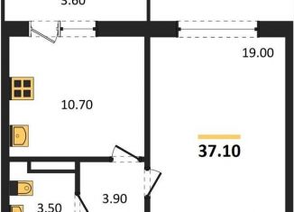 Продам однокомнатную квартиру, 37.1 м2, Новосибирск