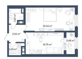 Продам 1-ком. квартиру, 54.7 м2, Санкт-Петербург, Московский район