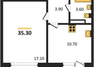 Продается 1-ком. квартира, 35.3 м2, Новосибирск, Ленинский район