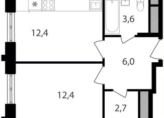 Продается 1-комнатная квартира, 37.1 м2, Москва, метро Академика Янгеля