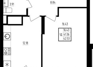 Продаю 1-ком. квартиру, 42.5 м2, Казань, жилой комплекс Мечта, 5, ЖК Мечта