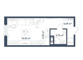 Квартира на продажу студия, 31.6 м2, Санкт-Петербург, муниципальный округ Московская Застава