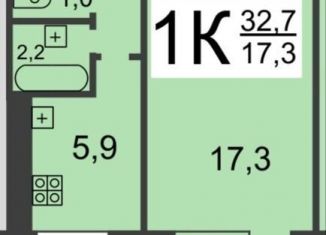 Однокомнатная квартира в аренду, 32.7 м2, Нижний Новгород, проспект Кораблестроителей, 20, Сормовский район