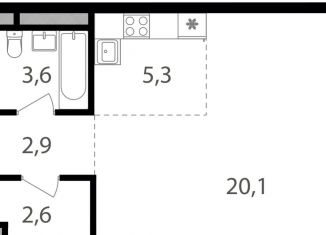 Квартира на продажу студия, 34.5 м2, Москва, район Соколиная Гора