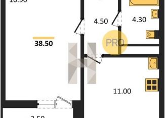 Продаю 1-комнатную квартиру, 38.5 м2, Воронеж, улица Шишкова, 140Б/6